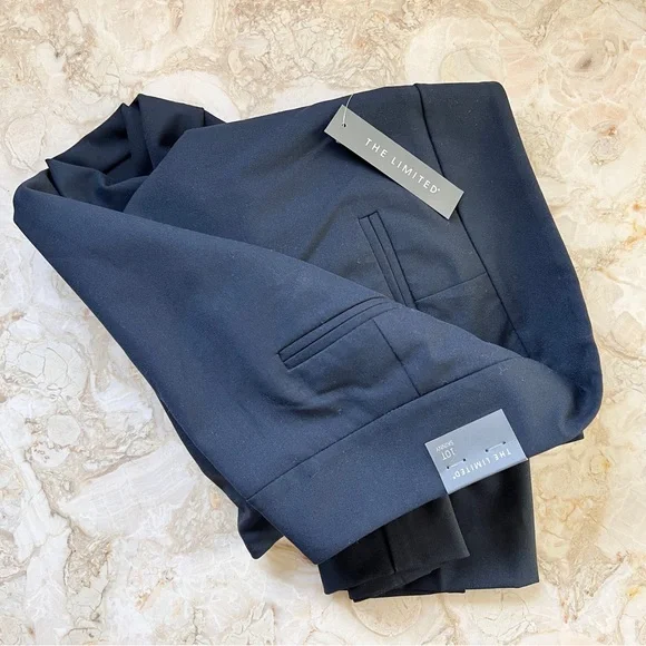 The Limited 10 Tall NWT Straight Leg Navy Suit Pants Pockets - Picture 7 of 8
